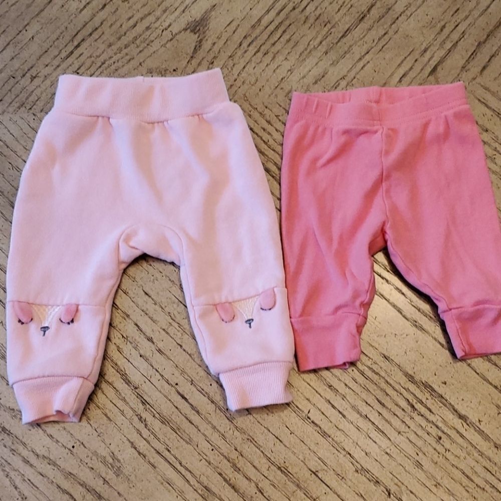 0-3 month girl pants. Rene Rofe and carters.